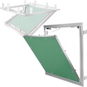 Indoor Ceiling Access Panel, Universal Aluminum Paintable Drywall Inspection Hatch, Swivel 145° Stainless Steel Household Door Frames for Outdoor Plumbing(40X40CM)