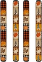 UNICEU Autumn Pumpkins Maple Leaves Print Refrigerator Door Handle Covers Set of 4, Thanksgiving Day Gifts, Kitchen Appliance Door Handle Protector Gloves Anti Slip Covers