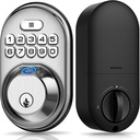 Veise Fingerprint Door Lock, Keyless Entry Keypad Deadbolt, Anti Peeping Password, Auto Lock, Easy Install, Satin Nickel