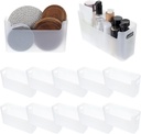 10 Pcs Plastic Over Cabinet Door Organizer, Adhesive Wall Mount Storage Organizer Container Clear Makeup Organizer Hanging Basket Bins For Craft Room, Pantry, Office, Space Saving Holder for Kitchen