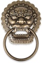 Antique Pure Copper Lion Head Door Knocker Vintage Bronze rustproof Door Handle Retro Door Ring for Courtyard Villa Entrance Door Decoration