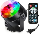 Luditek Sound Activated Party Lights with Remote DJ Lighting, Disco Ball Strobe Stage Light for Home Room Dance Parties Birthday Karaoke Stocking Stuffers New Years Eve Halloween Christmas Decorations