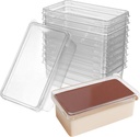 BESTYASH 10pcs Clear Portable Tiramisu Cake Boxes Pet Dessert Storage Containers with Smooth Surface for Wedding Birthday Party Shower and Anniversary
