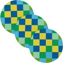 3 Pcs Trivet Tripod for Crock Pot 15in Heat Resistant Pan Mat House Decor Porta platos para mesa Checkered Plain Blue Green Yellow