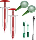 6 PCS Mini Seed Spreader, 2024 New Mini Sowing Seed Dispenser, Small Seed Planter Tool, Manual Seedlings Dibber and Widger Set, Seed Sower Spreader Handheld for Tiny Seeds (Set A)