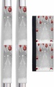 Christmas Refrigerator Door Handle Cover Christmas Tree Dishwasher Microwave Oven Fridge Stove Handles Xmas Balls Silver Pine Tree Branch Fridge Protector Kitchen Appliance Decor Set of 2