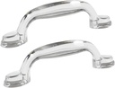 2pcs Transparent Acrylic Drawer Knobs Pull Handles Dresser Pulls Glass Look Kitchen Cabinet Door Handle Pull, Adhesive Type