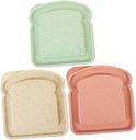 3pcs Lunch Containers for Boys and Girls Adults Sandwich Box Hard Shell Sealable Fruit Case Bread Organizer Picnic Use Food Box
