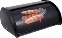 GLEAVI Metal Small Drum Bread Box Space-saving Storage Case for Bread and Premium Design with Sealed Insides to Keep Contents Fresh for Home and Kitchen Use