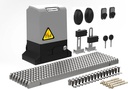 Blütezeit 220V Automatic Sliding Gate Opener (220~240V), 1800lb Rack Driven Slide Gate Motor 370W with 2 Remotes & IR Sensor, 1/2HP Electric Driveway Operator Complete Kit for Gates up to 40ft