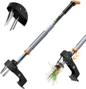 Weed Puller Tool - Stand Up Weed Puller with 4-Claw Steel Head, 39"-46" Retractable Handle & Easy-Eject Mechanism for Dandelions, Clover & More, No Bending or Kneeling
