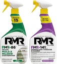 RMR Brands DIY Mold Remover Bundle - Complete Mold Killer & Stain Remover Bundle - Mold and Mildew Prevention Kit, Disinfectant Spray, Includes 2-32 Ounce Bottles