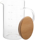 Alipis Glass Measuring Cup Jug Lid Water Jug for Accurate Liquid Measurement for Mixing Beverages Like Juice and Iced Tea Elegant Design for Kitchen Use