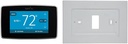 Sensi Touch Smart Thermostat by Emerson with Touchscreen Color Display, Programmable, Wi-Fi, Mobile App, Easy DIY, Data Privacy, Works Alexa, Energy Star Certified, ST75 (Black) + Wall Plate for Sensi Wi-Fi Programmable Thermostat (White)