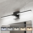 Ensenior Modern Bathroom Vanity Light 24 inch, Built-in Dimmer, 14W Dimmable 5CCT Led Bath Lights, Black Bar Vanity Light for Bathroom Mirror Cabinets Bedroom-FCC Certificated