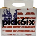 6pk Cardboard Carrier (American Flag, 150ct) | Holds 6pk 12oz Bottles | FAST SAME DAY SHIPPING