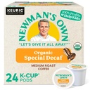 Newman's Own Organics Special Blend Decaf, Single-Serve Keurig K-Cup Pods, Medium Roast Coffee, 24 Count