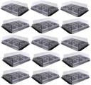50pcs Mini Cake Boxes with Slots Reusable Pet Moon Cake Packaging for Birthdays Weddings and Holiday Parties Keeps Pastries Fresh and Safe