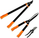 Sunshades Depot iGarden 3 Pieces Combo Gardening Lawn Plant Tools Set with 1 x Lopper,1 x Hedge Shears and 1 x Pruner Shears Tree & Shrub Care Kit Hand Tool Kit