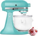 Ice Cream Maker Attachment for KitchenAid Stand Mixer, Kithcen aid Ice Cream Maker Attachment - Compatible with 4.5 QT and Larger Stand Mixers, 2-Quart Frozen Ice Cream Bowl for Homemade Frozen Treats