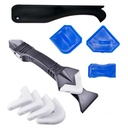 3 i 1 Silicone Caulking Tools (Stainless Steelhead), Sealant Finishing Tool Grout Scraper, Reuse och Replace 5 Silicone Pads, Great Tools for Kitchen Bathroom Window, Sink Joint