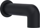 Parma 6 1/2" Wall Mount Tub Spout without Diverter Satin Black