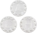 3PCS 80677 Faucet Index Buttons Universal Bathroom Hot Cold Sink Steering Shower Knob Replacement Handle Remodeling Decorative Faucet Handle Decorative Cover Transparent