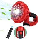 Portable Handheld Fan Compatible with Milwaukee 18V Battery, Personal Fan with 300LM LED Lantern Function, Remote, 4H Timer, Outdoor Rechargeable Camping Fan for Home, Work