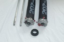 SS Pair of 207 X 1 3/4" X 21" - 33" Garage Door Torsion Springs with Winding Bars (21")