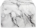 White Marble Print Toaster Covers - Dust and Greasy Protection Bread Maker Covers for 4 Slice Toasters