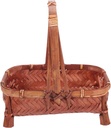 Cabilock Bamboo Woven Storage Basket Fruit Holder Desktop Basket Kitchen Organizing Decorative