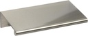 #3306-3 in. CKP Brand Back Mount Finger Edge Pull, Brushed Nickel
