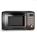 Retro Microwave Oven,Safeplus 0.7Cu.ft, Countertop 700W Microwaves with Cold Rolled Steel Plate 5 Micro Power Defrost & Auto Cooking Function LED Display Glass Turntable and Viewing Window Child Lock