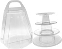 1set Dessert Holder Macaron Tower Stand Macaroon Packaging Box Cake Carrier for Parties