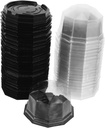 Zerodeko 100pcs Disposable Diamond Shape Cake and Food Packaging Containers with Lid for Desserts Parties Weddings and Birthdays and Easy to Carry