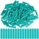 200 Pcs Expanding Plastic Screw Anchors 1/4" Hole Green Plastic Anchors for Concrete Tile Cement Bolt Expansion Tube for #10,11,12 Screws, Fix to Wall Drywall or Other Surface(1-1/2")