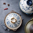 Casserole Dish Earthenware Pot Ceramic Hot Pot Casserole,Earthenware Clay Pot,Round Casserole Dish,Heat-resistant Soup Pot,Health Slow Cooker For Stewing Rice (A 1 (B 0