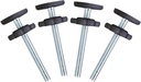 4 Pack Baby Gate Replacement Parts Threaded Spindle Rod 8MM(M8), Screw Bolts Hardware Kit for Pet & Dog Pressure Mounted Safety Door & Stair Gates (a Black)