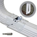 2 Pack Plus | Made in The USA Downspout Hinge | Hardware, Nutsetter & Instructions | DIY Installation on All Rectangle or Square Downspouts