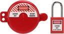 Valve Lockout and Safety Padlock Combination, 1.1-3.15 inch Lock Out Tag Out Door Knob Covers Valve Locks for Faucet Knob, Spigot and Various Gas Storage, ‑57°c - 177°C,
