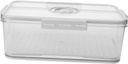 Airtight Bread Box with Timer Dial Transparent Reusable Plastic Bread Container for Countertop Space Saving Produce Saver Box Snacks and Kitchen Storage