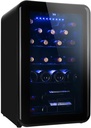 Wine Cooler Countertop Freestanding Wine Cellars Compressor System Champagne Chiller Digital Temperature Control UV-Protective Finish Max Load 24 Stan