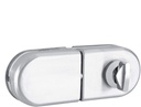 Yosoo Stainless Steel 10mm -12mm Glass Door Anti-Theft Security Lock, Double Swing Hinged Frameless Durable Glass Door Lock,Rotary Knob Open or Close,for Home Hotel Bathroom Use