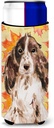 Caroline's Treasures Brown Parti Fall Decorative Can Hugger, Slim, Multicolor