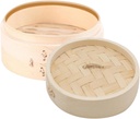 PRETYZOOM Bamboo Steamer Basket with Lid Multi-function Food Steamer for Dim Sum Dumplings and Vegetables High Temperature Resistant Cooking Tool