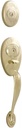 Weslock 01343-B--002D Lexington 1300 Series Entry Handle, Polished Brass