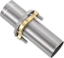 uxcell Faucet Mount Extension Shank 4"x 1.25" Stainless Steel Pipe Faucet Extension Nipple Locknut Kit Extension Threaded Lengthen Fixed High Foot with Nut and Gasket Faucet Fittings