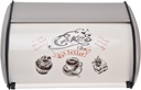 Bread Box Large Capacity, Roll Top Door Metal Bread Box with Cute Pattern, Small Size Bread Bin Light Weight, Bread Boxes, Stylish Breadbox, Bread Storage for Household Bakery