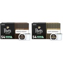 K-Cup Pack Peet's Coffee French Roast K-Cup 54 Count (Pack of 1) single serve coffee cups & Café Domingo, Medium Roast, 54 Count Single Serve K-Cup Coffee Pods for Keurig Coffee Maker