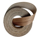 Black Walnut Wood Veneer Edge Banding 2 inchx50ft,Preglued Iron-On with Self Hot Melt Adhesive Edgebanding Strip, Plywood Flexible Wood Roll for Shelves MDF Cabinet Repair
